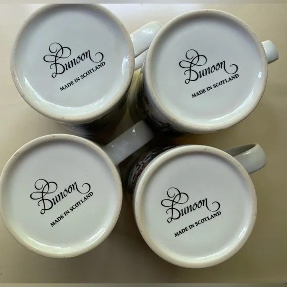 Coffee/hot cocoa Dunoon Christmas mugs 
Set of 4 fine stoneware.Made in Scotland - Picture 4 of 15